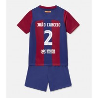 Camisa de time de futebol Barcelona Joao Cancelo #2 Replicas 1º Equipamento Infantil 2023-24 Manga Curta (+ Calças curtas)